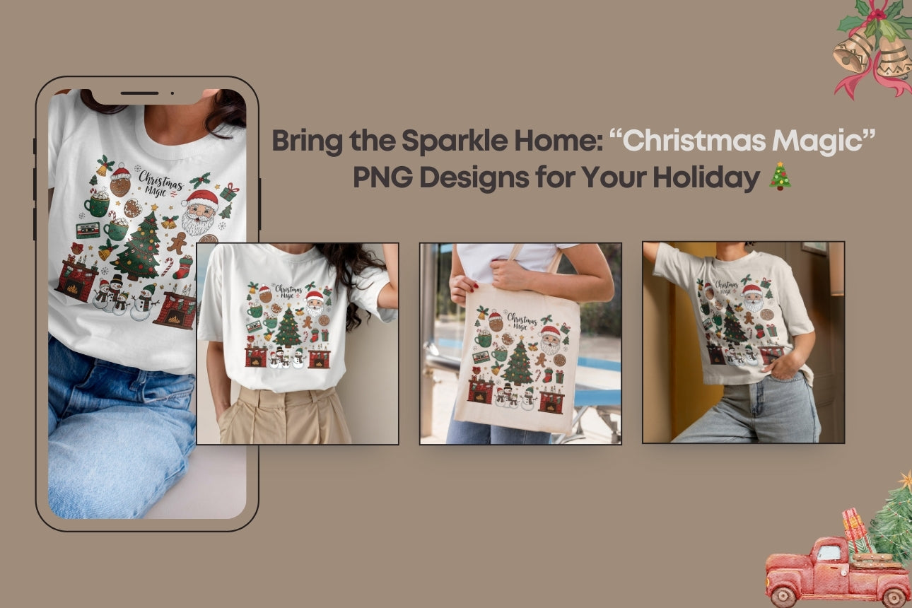 Bring the Sparkle Home: Christmas Magic PNG Designs for Your Holiday 🎄✨