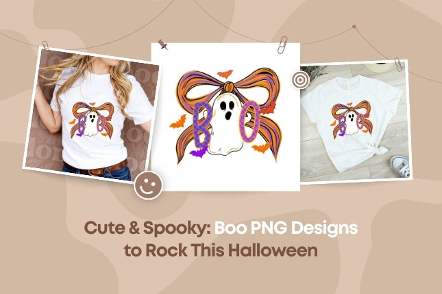 Cute & Spooky: Boo PNG Designs to Rock This Halloween 🎃👻