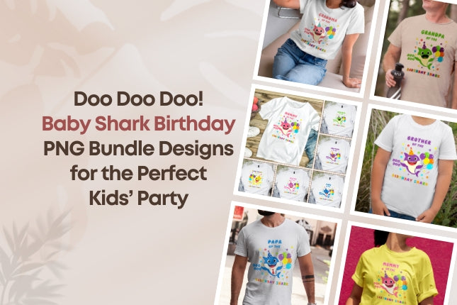 Doo Doo Doo! Baby Shark Birthday PNG Bundle Designs for the Perfect Kids’ Party 🦈🎉