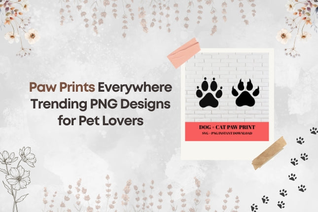 Paw Prints Everywhere Trending PNG Designs for Pet Lovers