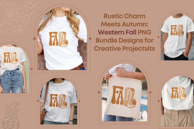 Rustic Charm Meets Autumn: Western Fall PNG Bundle Designs for Creative Projects 🍂🤠