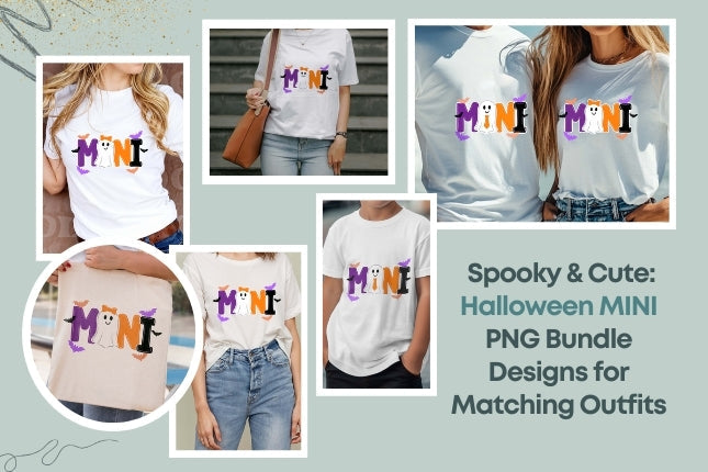 Spooky & Cute: Halloween MINI PNG Bundle Designs for Matching Outfits 🎃👻