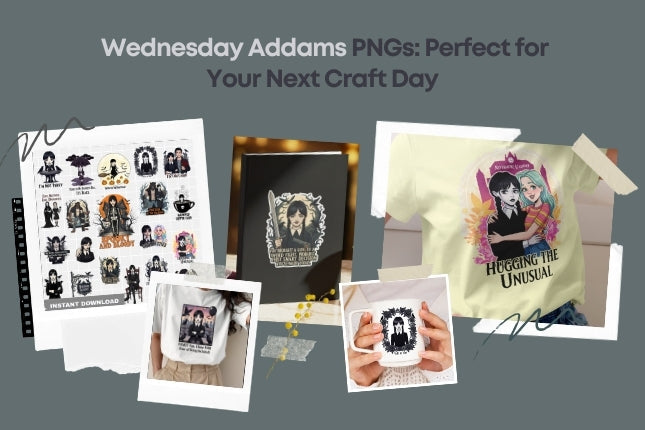 Wednesday Addams PNGs: Perfect for Your Next Craft Day 🖤🕸️