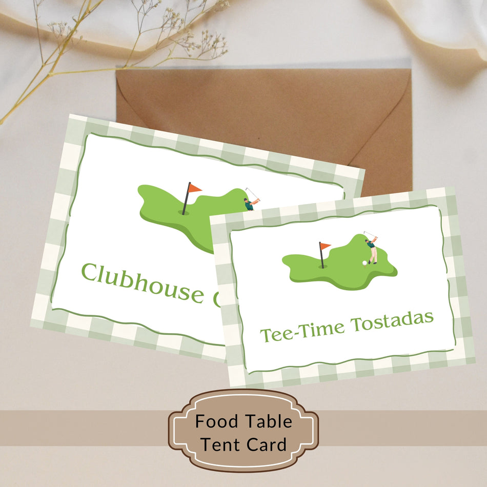 Golf Theme Food Table Tent Cards, Printable Golf Party Food Labels, Instant Download, Golf Party Decor, DIY Golf Event Food Signs A 1347