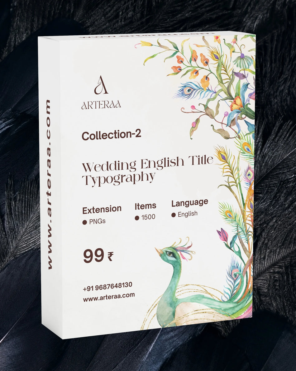 100 Wedding Typography Words in 15 Exclusive Font Styles – 1500 Designs Only ₹99 C2
