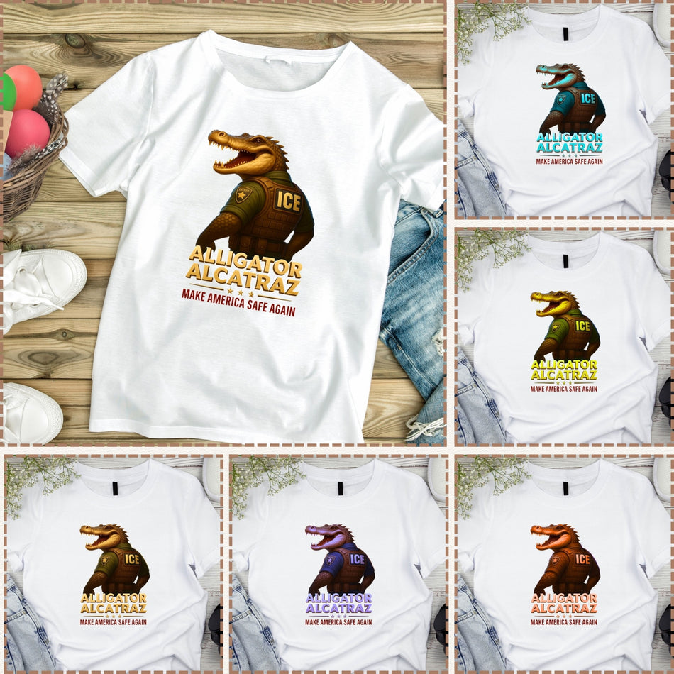 Alligator Alcatraz Ice T-Shirt PNG | Bold & Edgy Sublimation Design | Unique Gator Graphic | Instant Download - C21