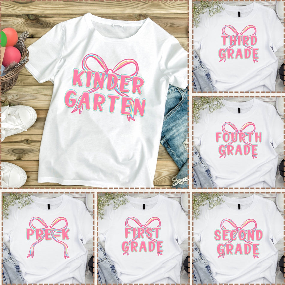 Fourth Grade PNG Bundle | 6 Back to School Designs | Teacher & Student Shirt Art | Instant Download - C16