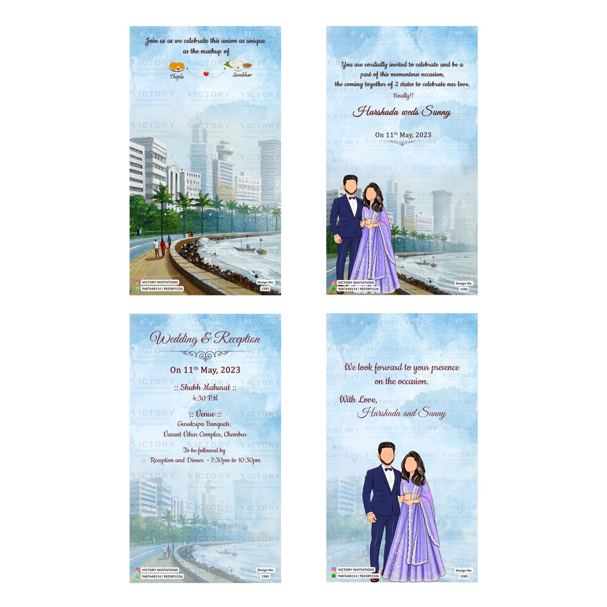 Harshada & Sunny Wedding Invitation Template, Editable Digital Indian Marriage Invite, Printable Cultural Ceremony Bundle, Personalizable Event Design   