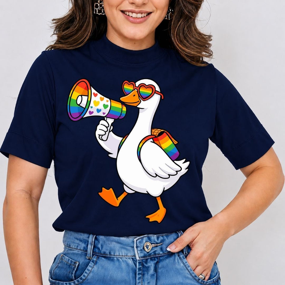 Loud and Proud PNG - Funny Cute Goose Pride Shirt Design A 1661
