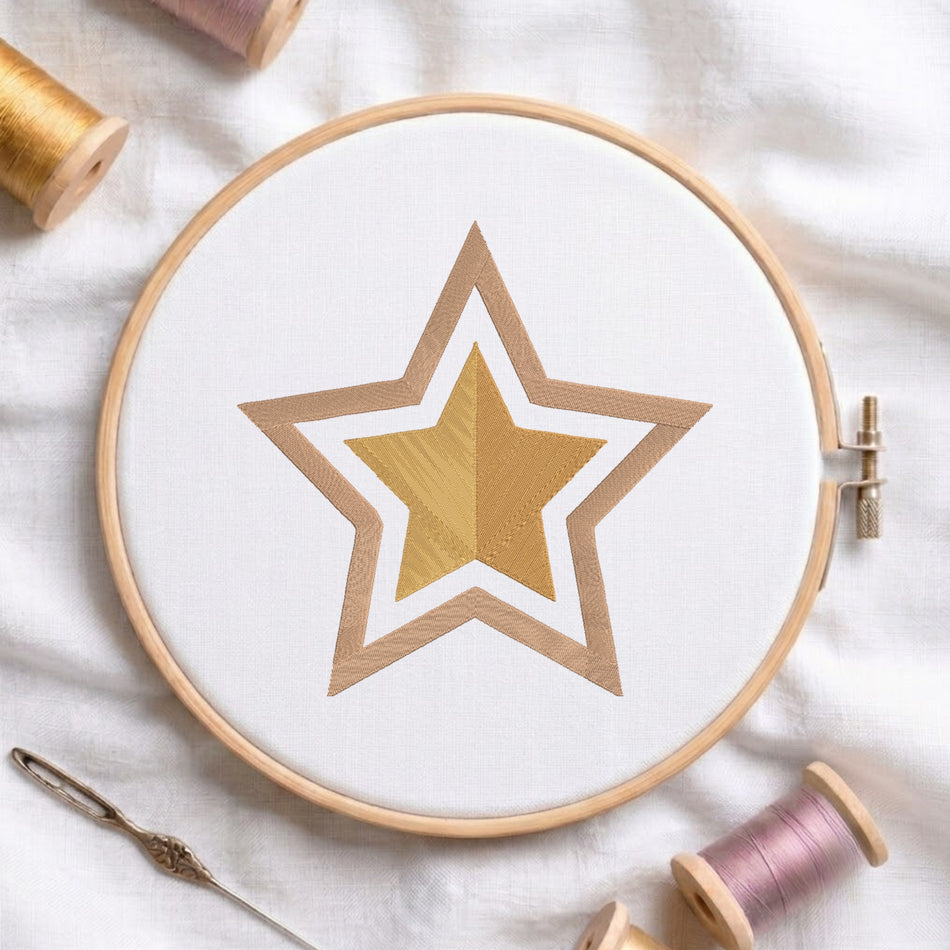 Star Machine Embroidery Design ED 497.1