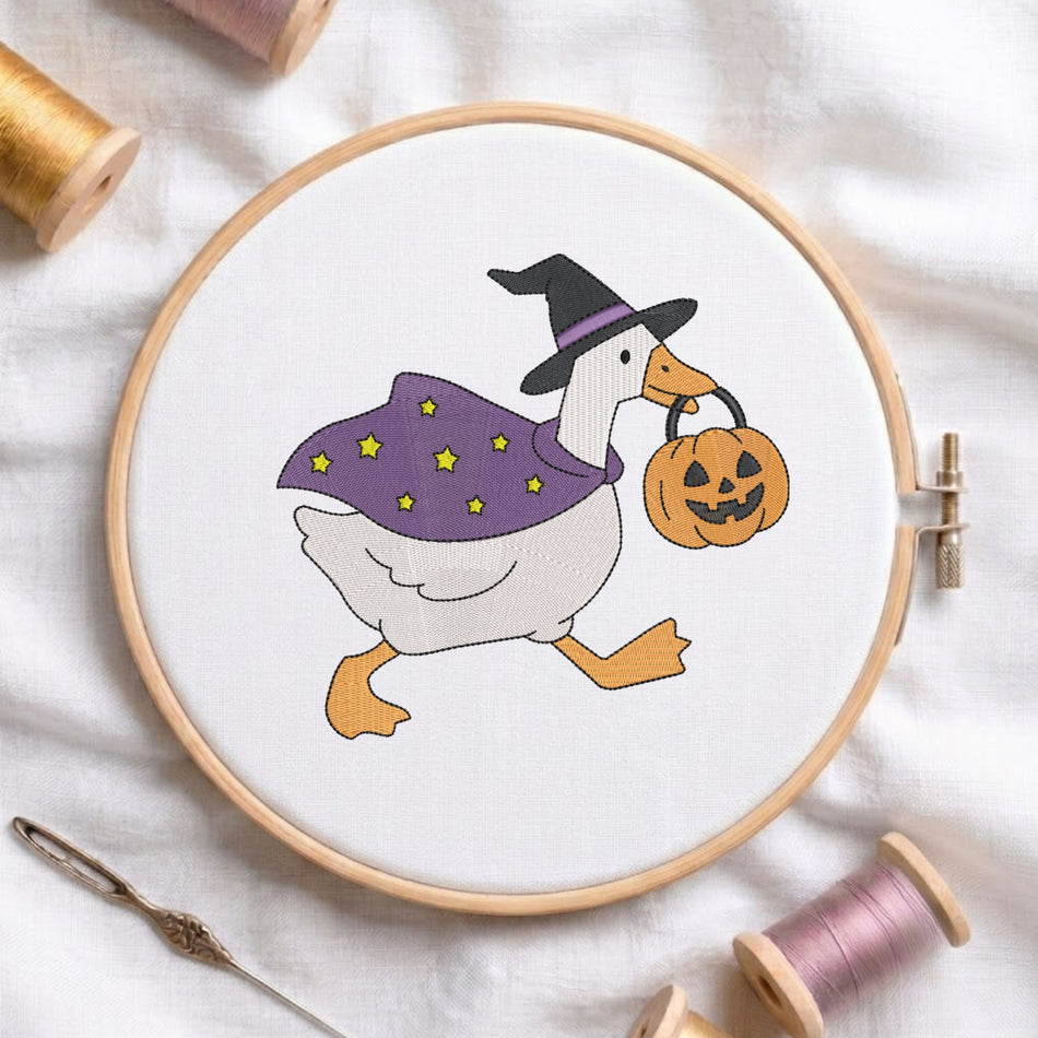 Halloween Goose Machine Embroidery Design ED 511