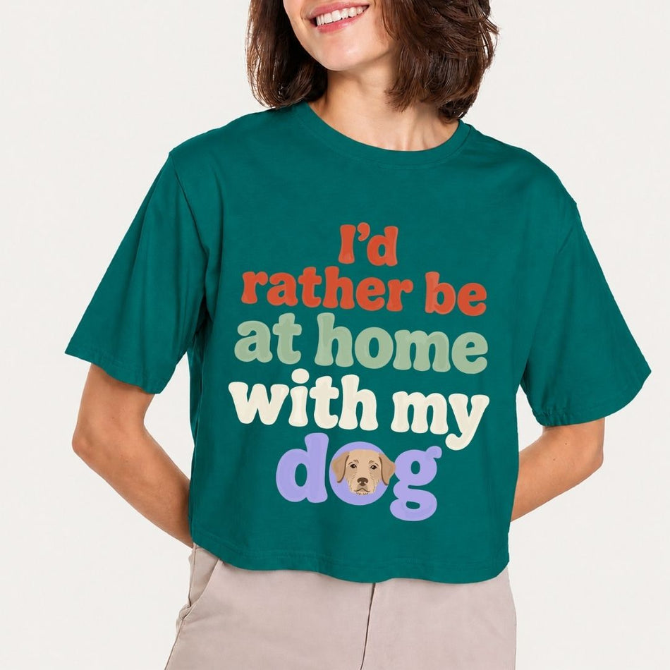 Rather Be Home With My Dog PNG - Retro Funny Dog Mom Shirt A 1619