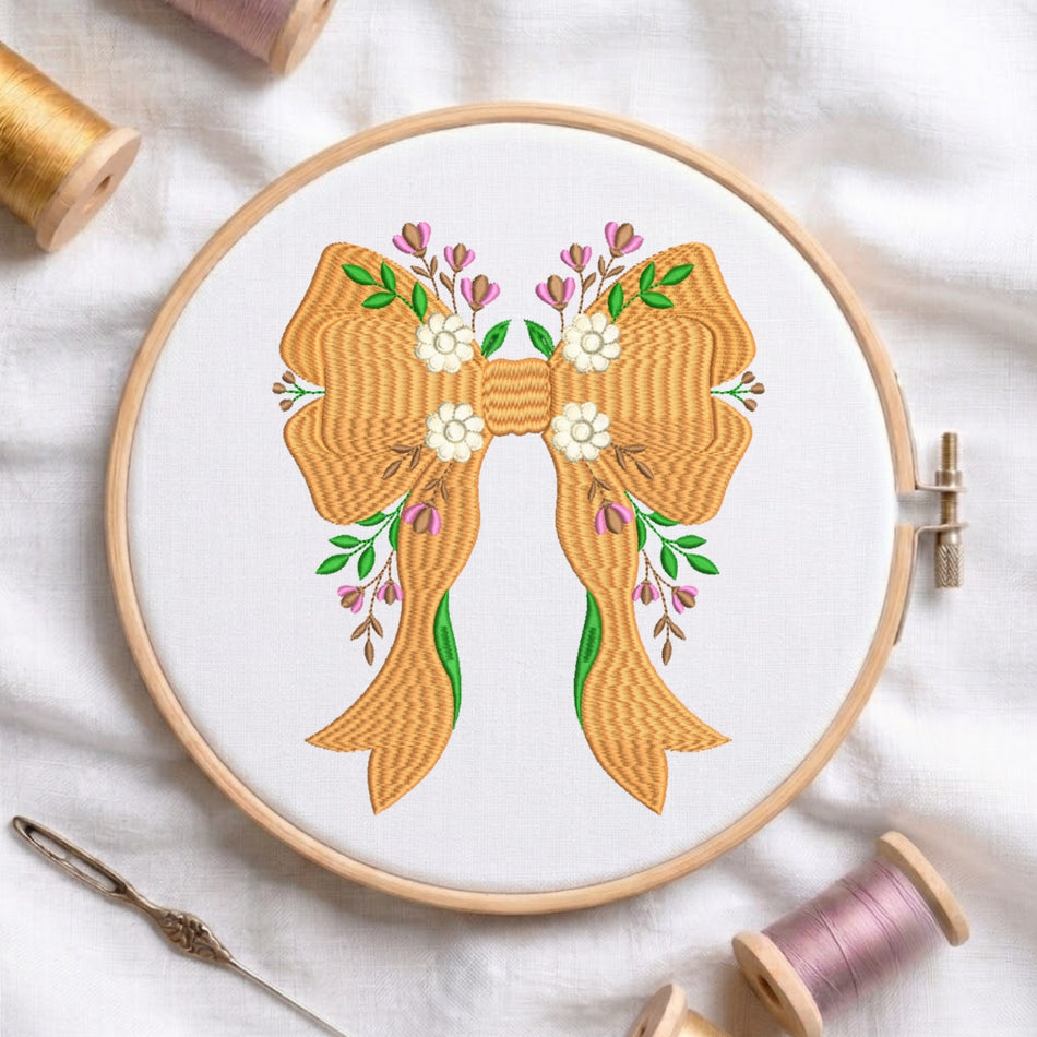 Bow Machine Embroidery Design ED 388