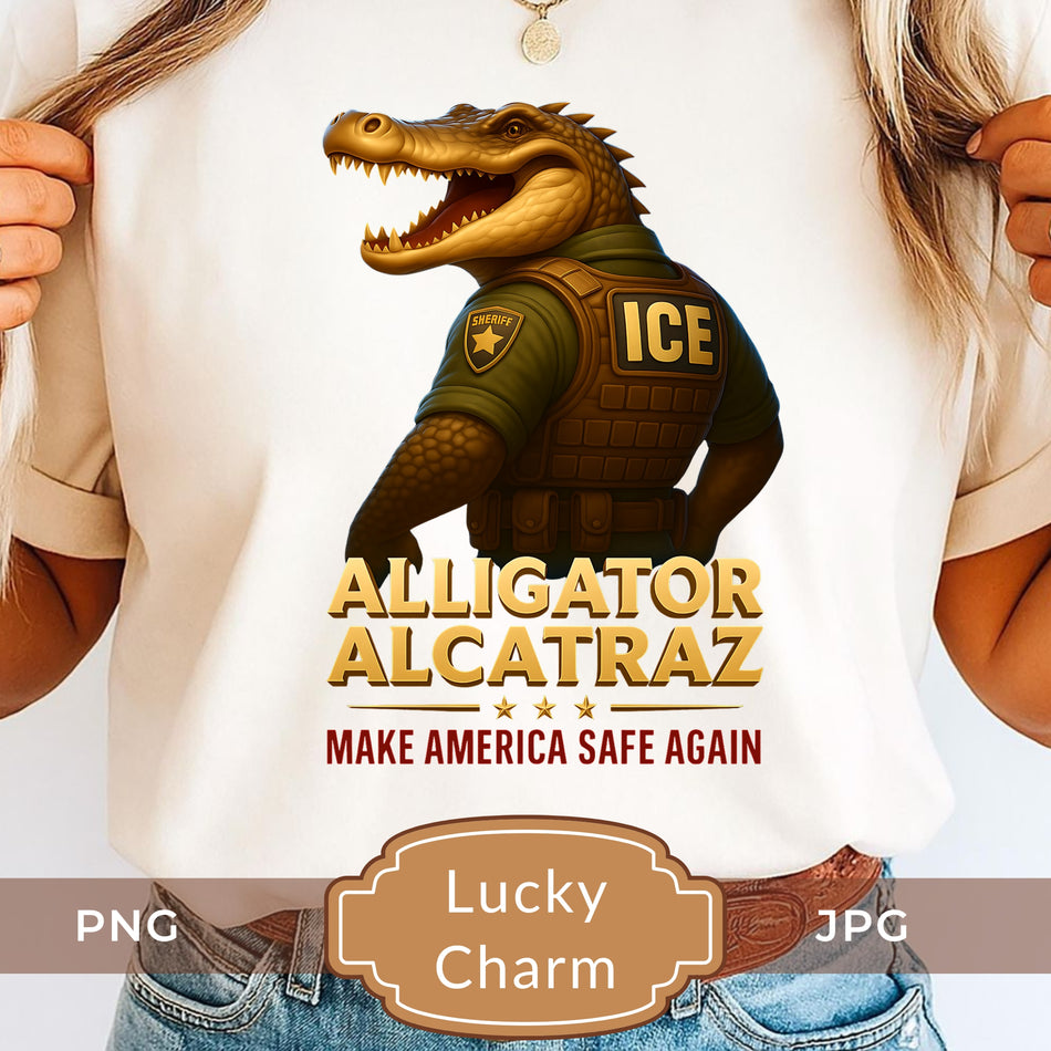 Alligator Alcatraz PNG - Funny Tactical Gator Shirt Graphic A 1040