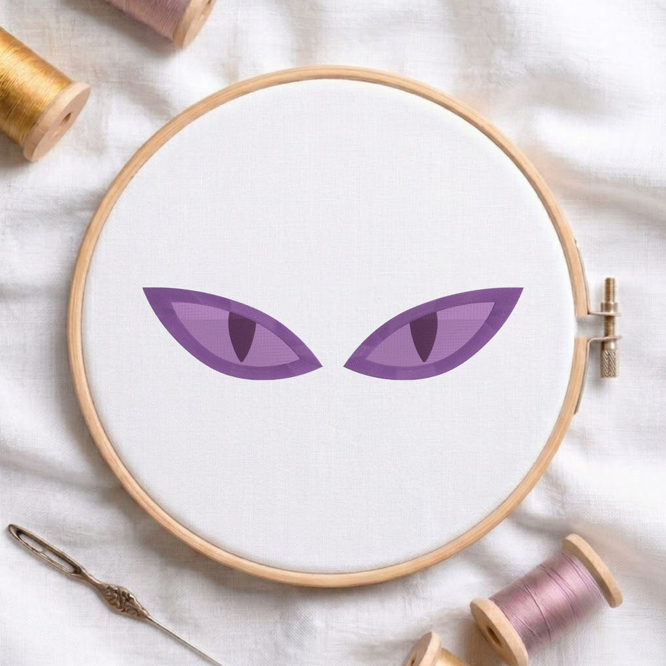 Cat Eyes Machine Embroidery Design ED 507.3