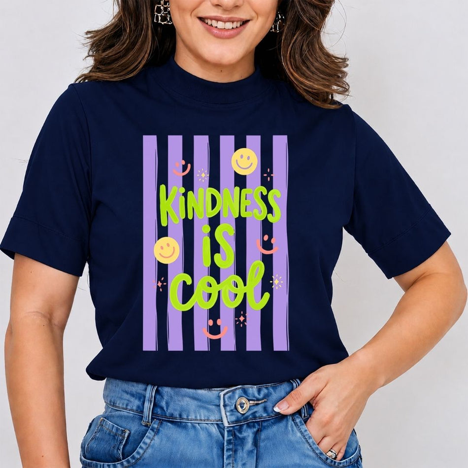 Kindness Is Cool PNG - Retro Smiley Face Teacher Design - A 1718