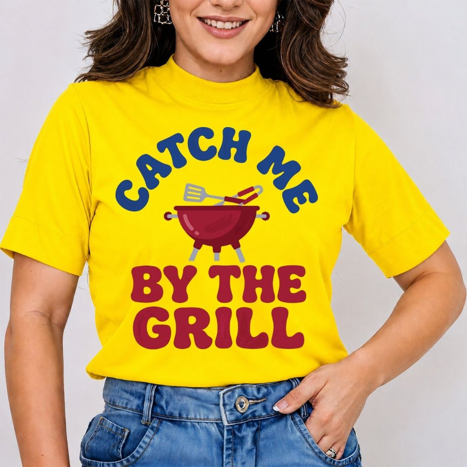 Catch Me By The Grill Cookout PNG - Funny BBQ T-Shirt Design - A 1724