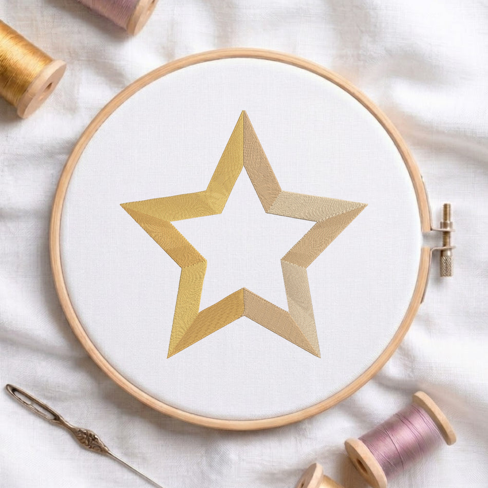 Star Machine Embroidery Design ED 497.3