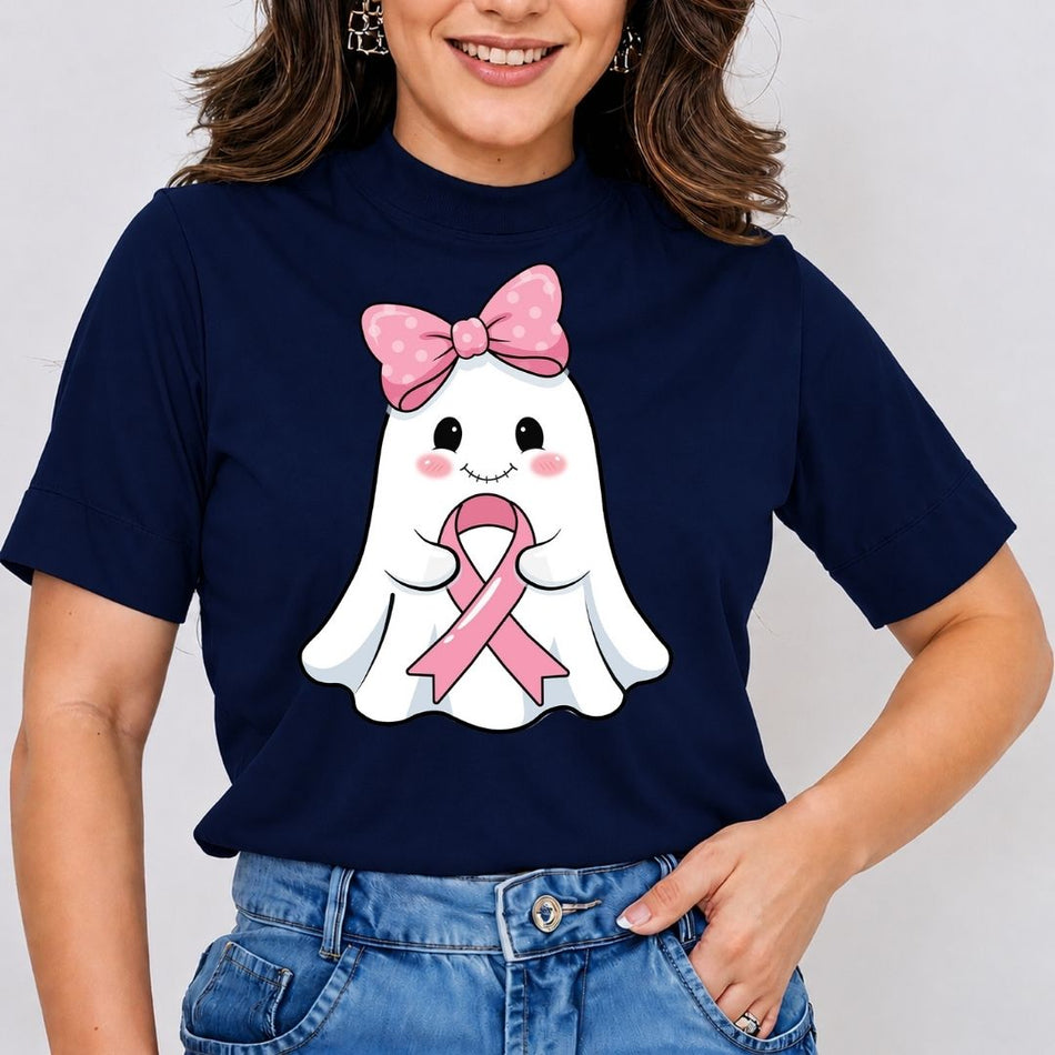 Ghost PNG - Pink Ribbon Halloween Shirt File A 1927