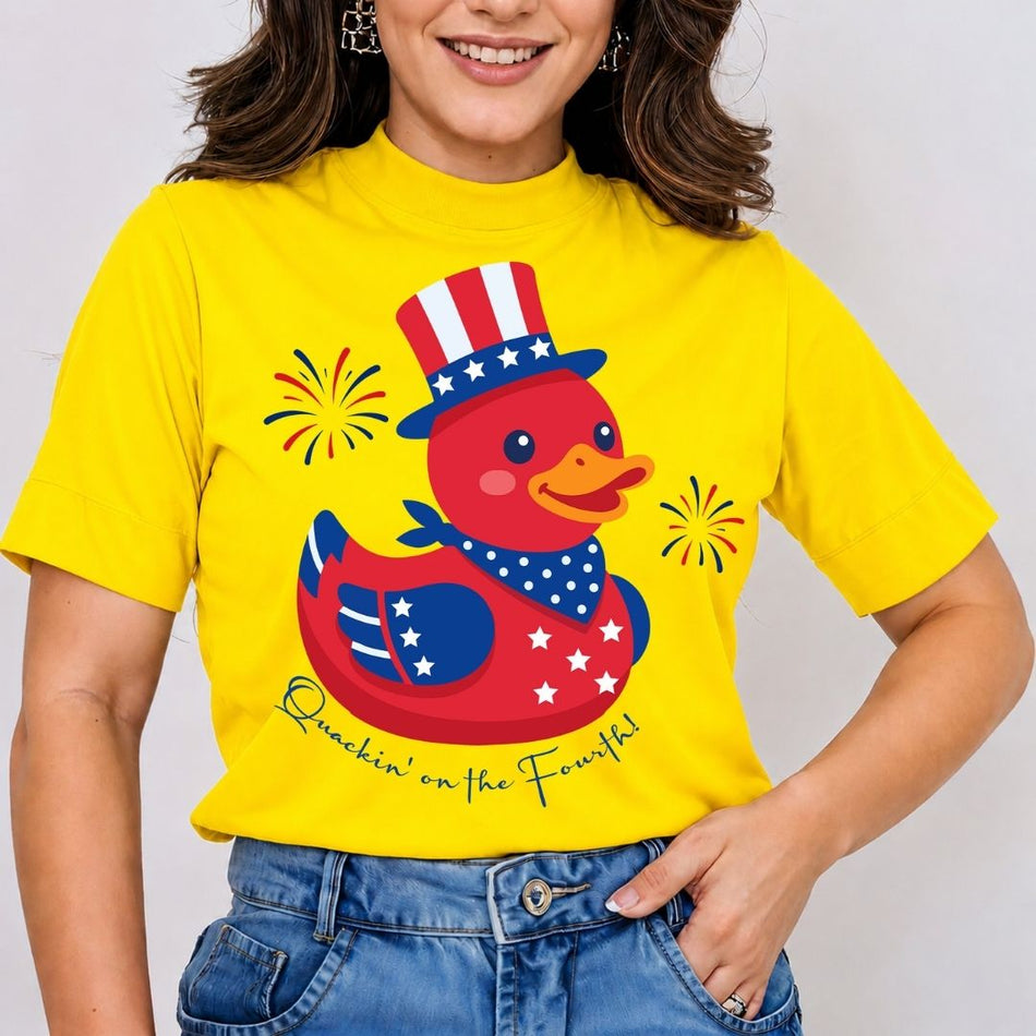4th Of July Patriotic Duck PNG - Funny Quackin Fourth Shirt A 1623