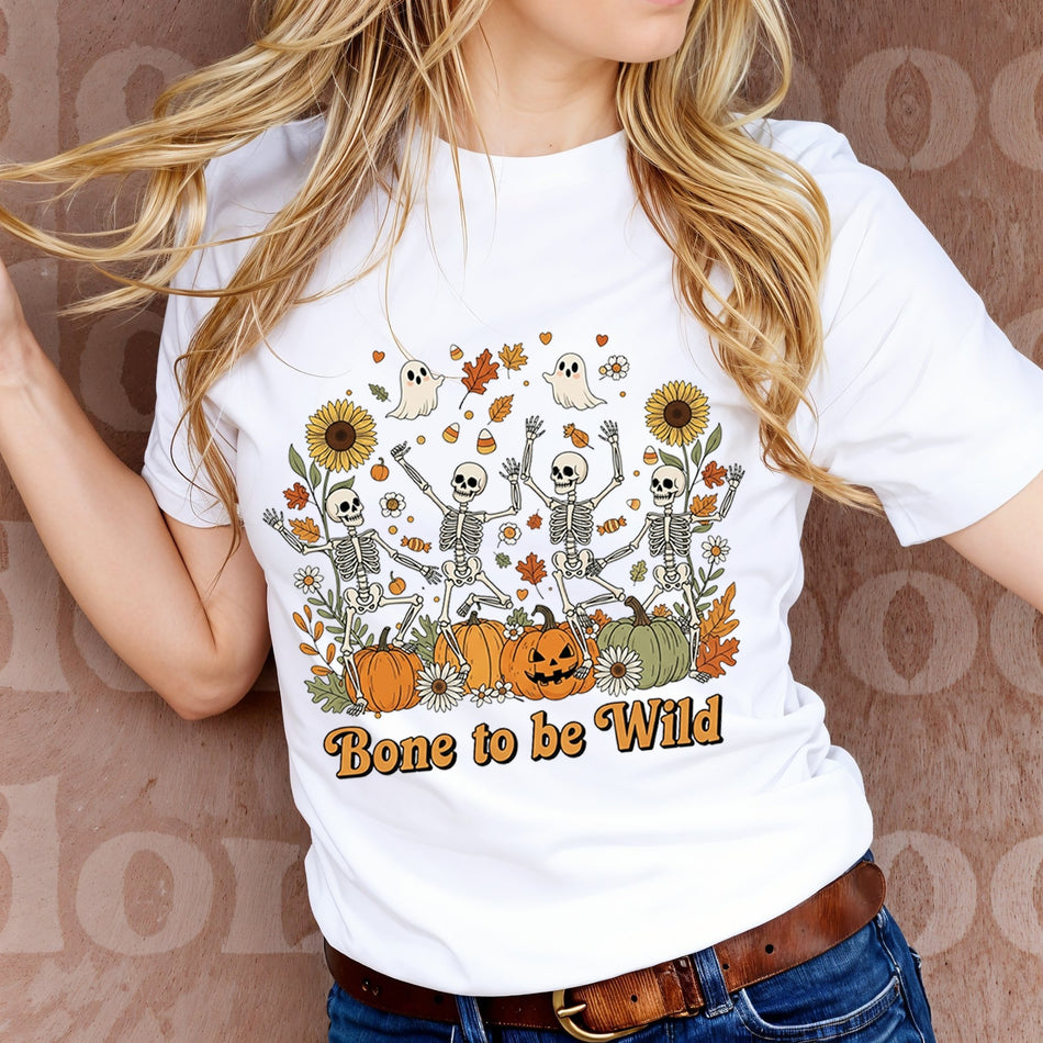 Bone to be Wild PNG | Halloween Skeletons Sublimation Design | Funny Clipart | Instant Download - C178