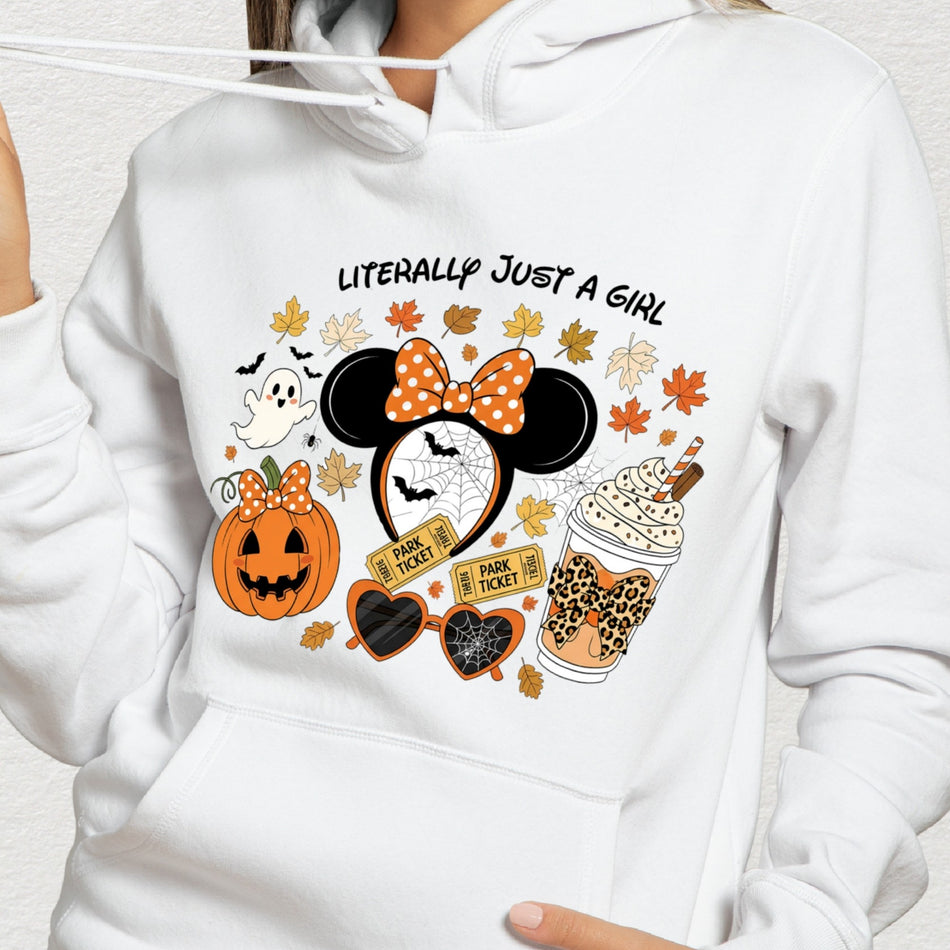 Literally Just a Girl PNG | Disney Halloween Sublimation | Fall Clipart | Instant Download - C141