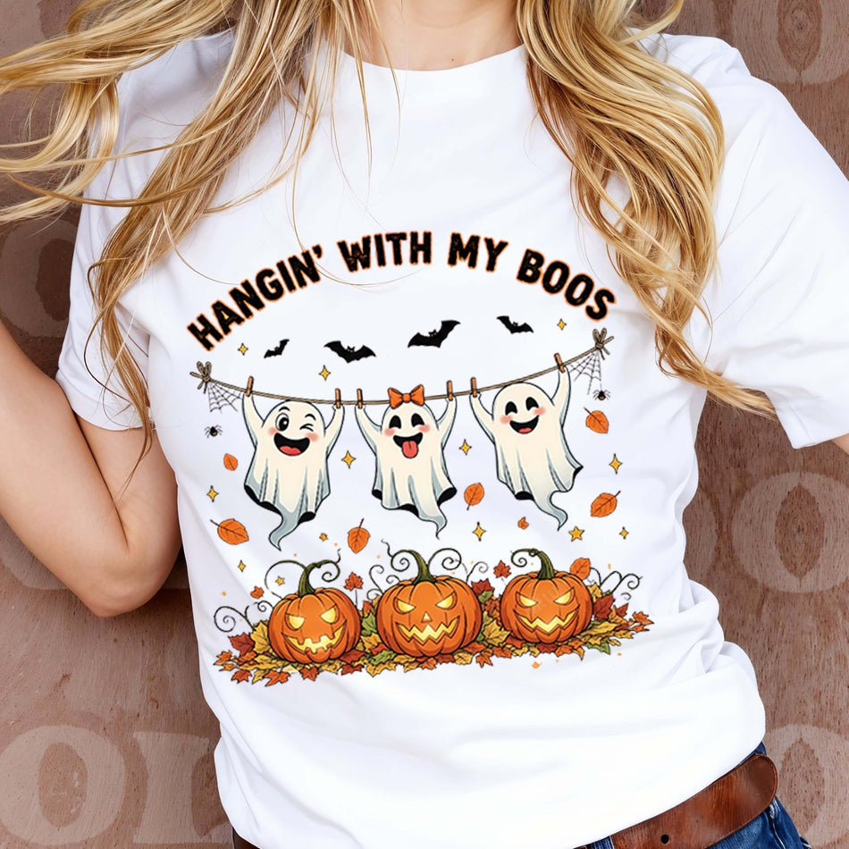 Hangin' With My Boos PNG | Funny Halloween Sublimation Design | Cute Ghost Clipart | Instant Download - C172