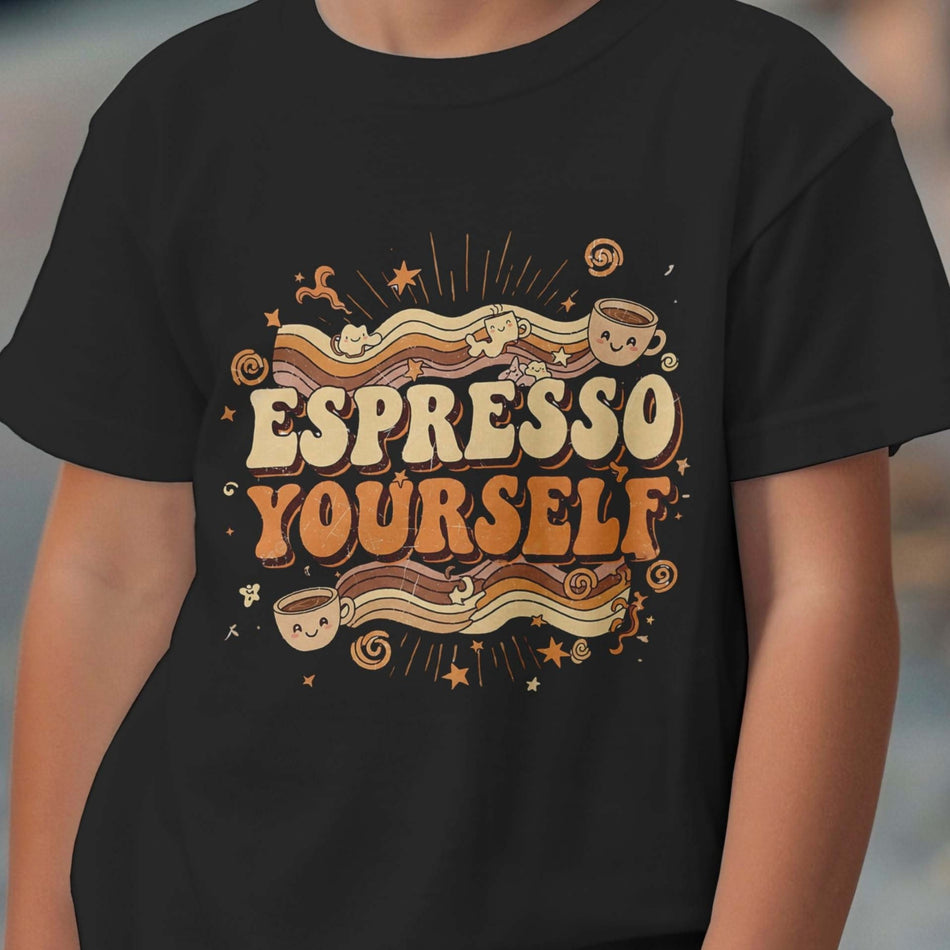 Espresso Yourself PNG | Retro Coffee Sublimation Design | Groovy Clipart | Instant Download - C174