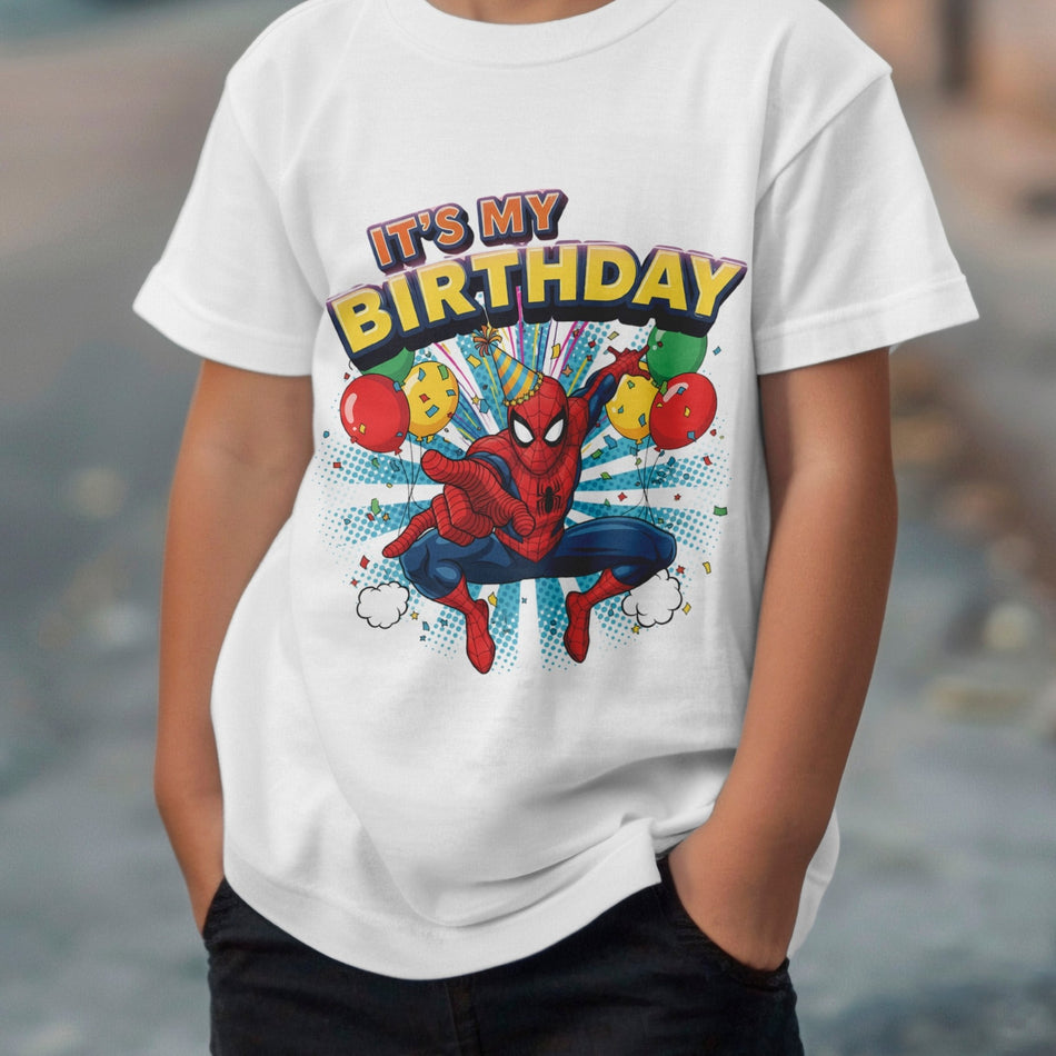 Spider-Man Birthday PNG | Superhero Sublimation Design | It's My Birthday Clipart | Instant Download - C136