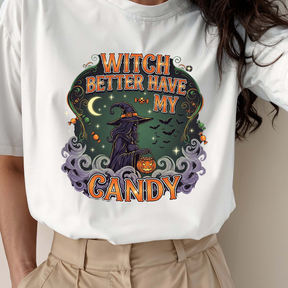 Witch Better Have My Candy PNG | Halloween Witch Sublimation Design | Spooky Clipart | Instant Download - C120
