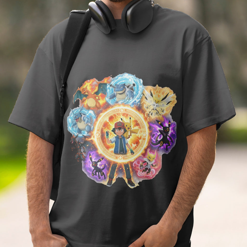 Ash & Pikachu PNG | Pokémon Sublimation Design | Anime & Gaming Clipart | Instant Download - C131