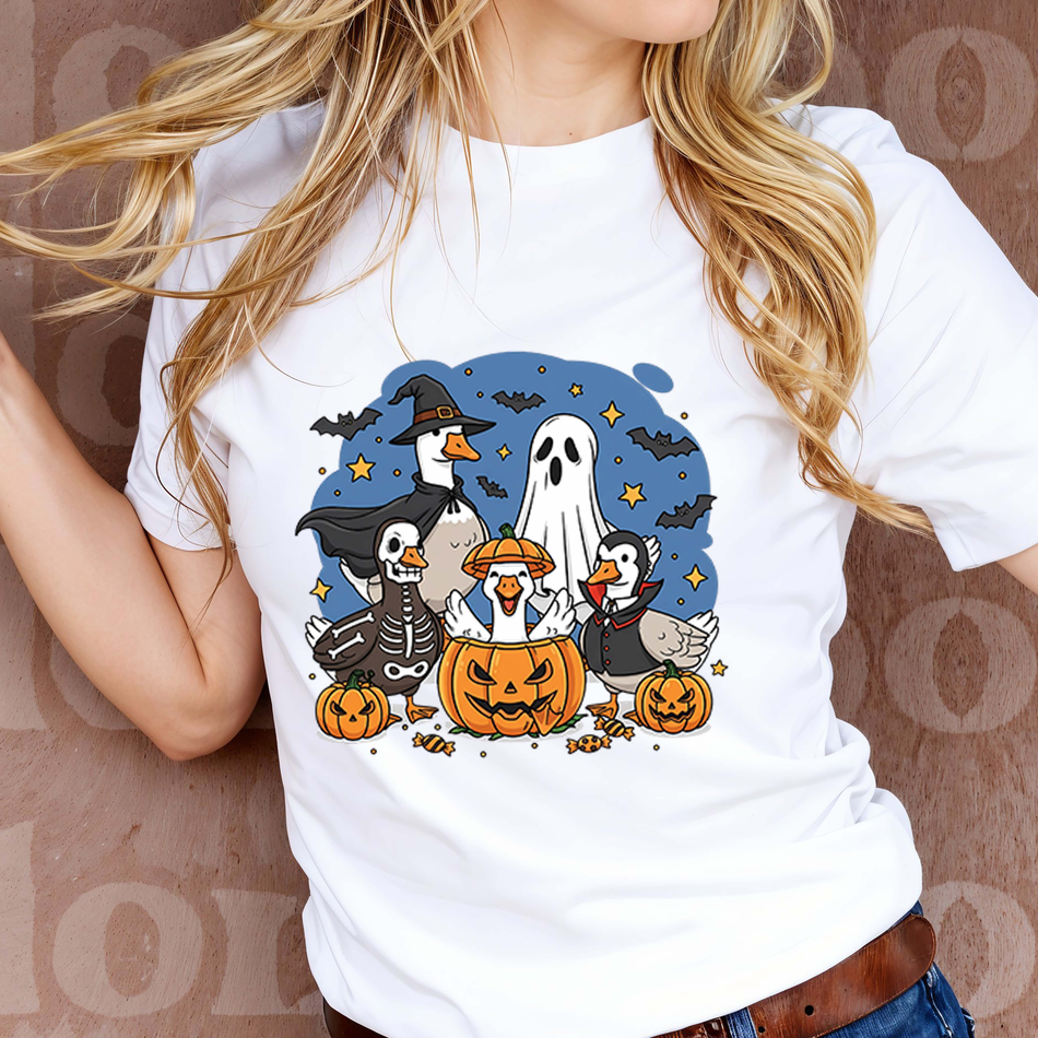 Halloween Geese PNG | Spooky Goose Sublimation Design | Duck Costume Clipart | Instant Download - C112
