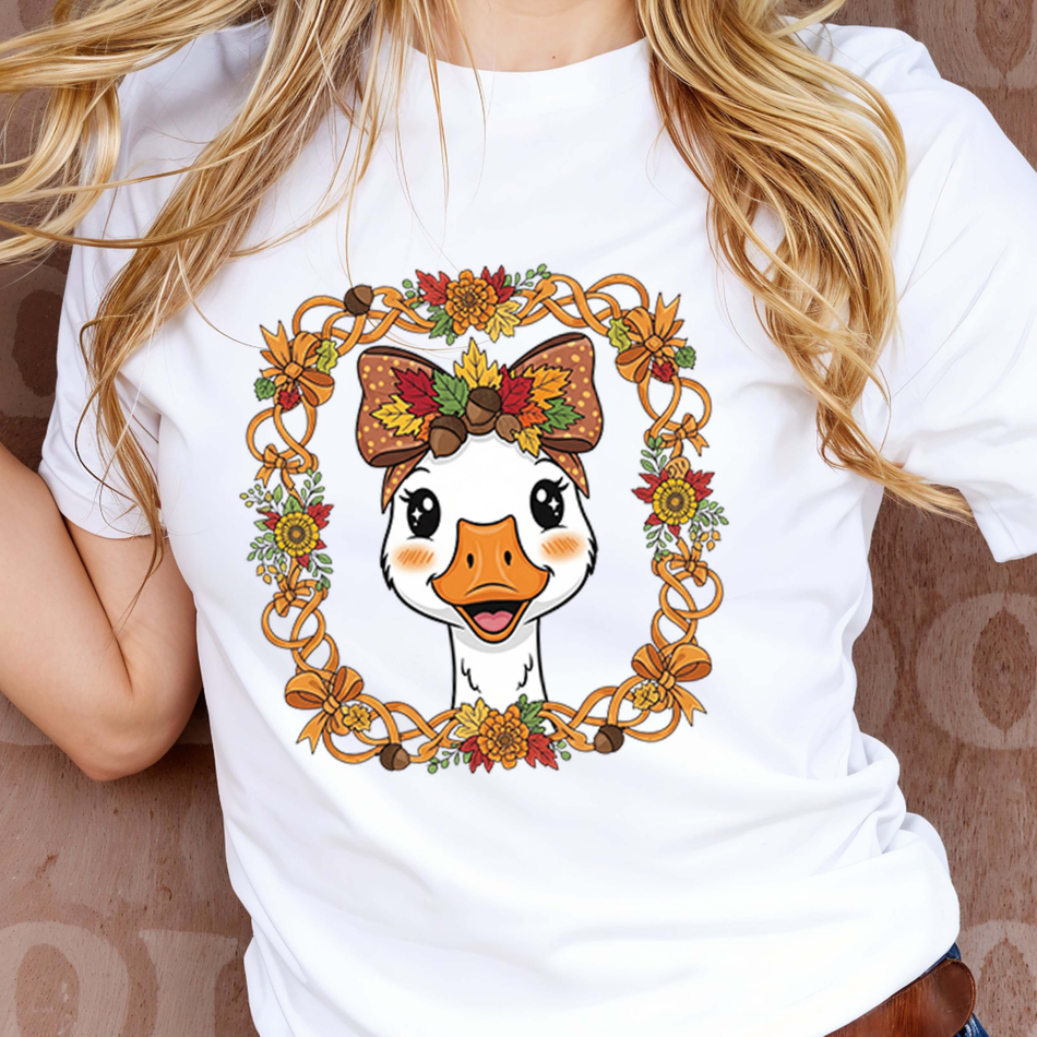 Cute Fall Goose PNG | Autumn Sublimation Design | Thanksgiving Clipart | Instant Download - C116