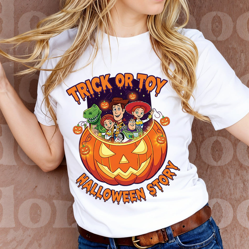 Trick or Toy Halloween PNG | Toy Story Inspired Sublimation | Spooky Story Clipart | Instant Download - C133