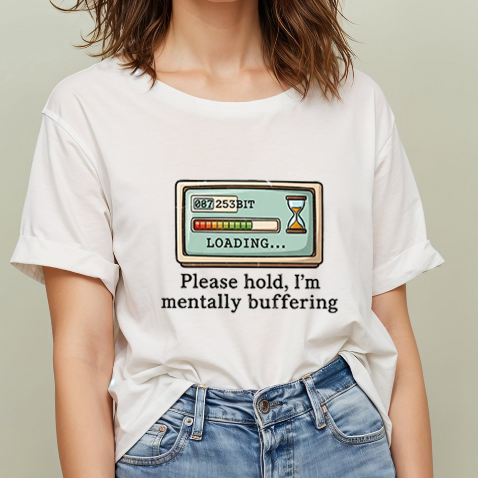 Mentally Buffering PNG | Funny Tech Sublimation Design | Sarcastic Computer Humor | Instant Download - C61