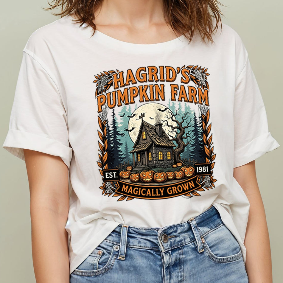 Hagrid's Pumpkin Farm PNG | Harry Potter Halloween Sublimation Design | Spooky & Magical Clipart - C129