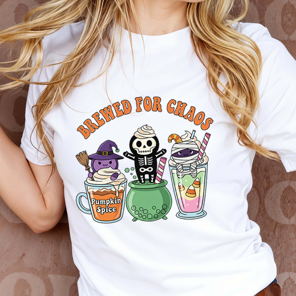 Brewed for Chaos PNG | Halloween Drinks Sublimation Design | Spooky & Cute Clipart | Instant Download - C98