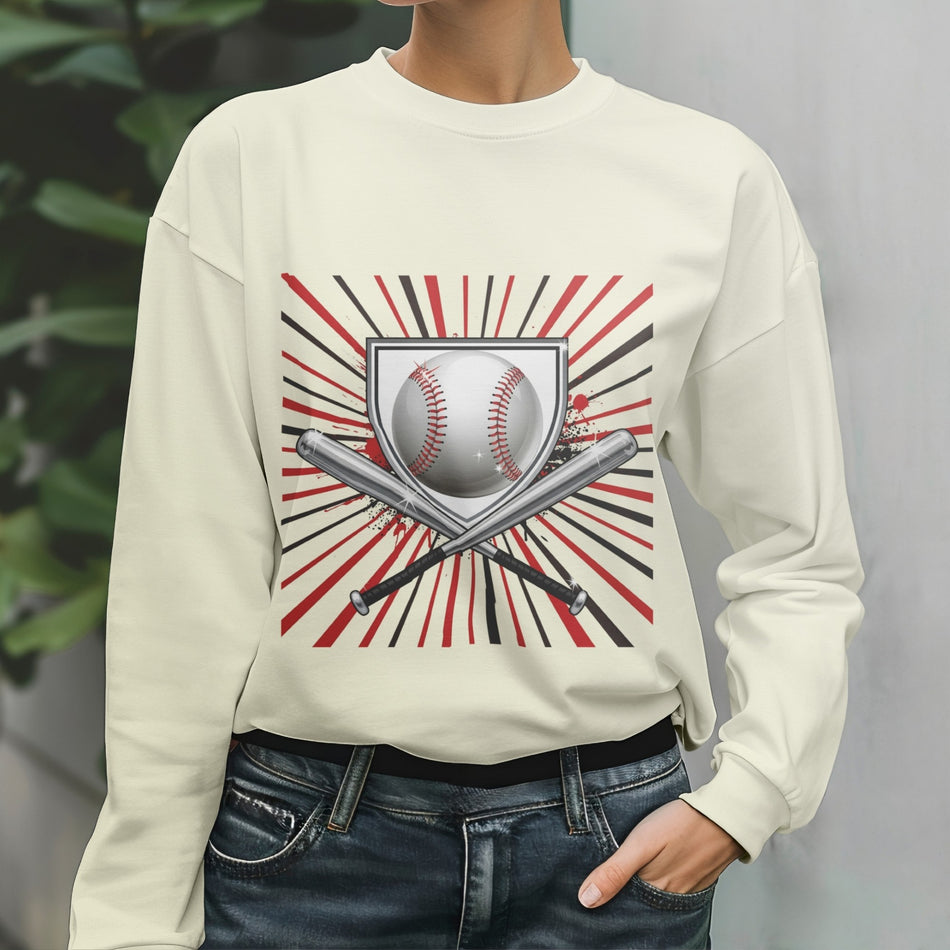Baseball Shield PNG | Crossed Bats Sublimation Design | Sports Graphic | Instant Download - C148