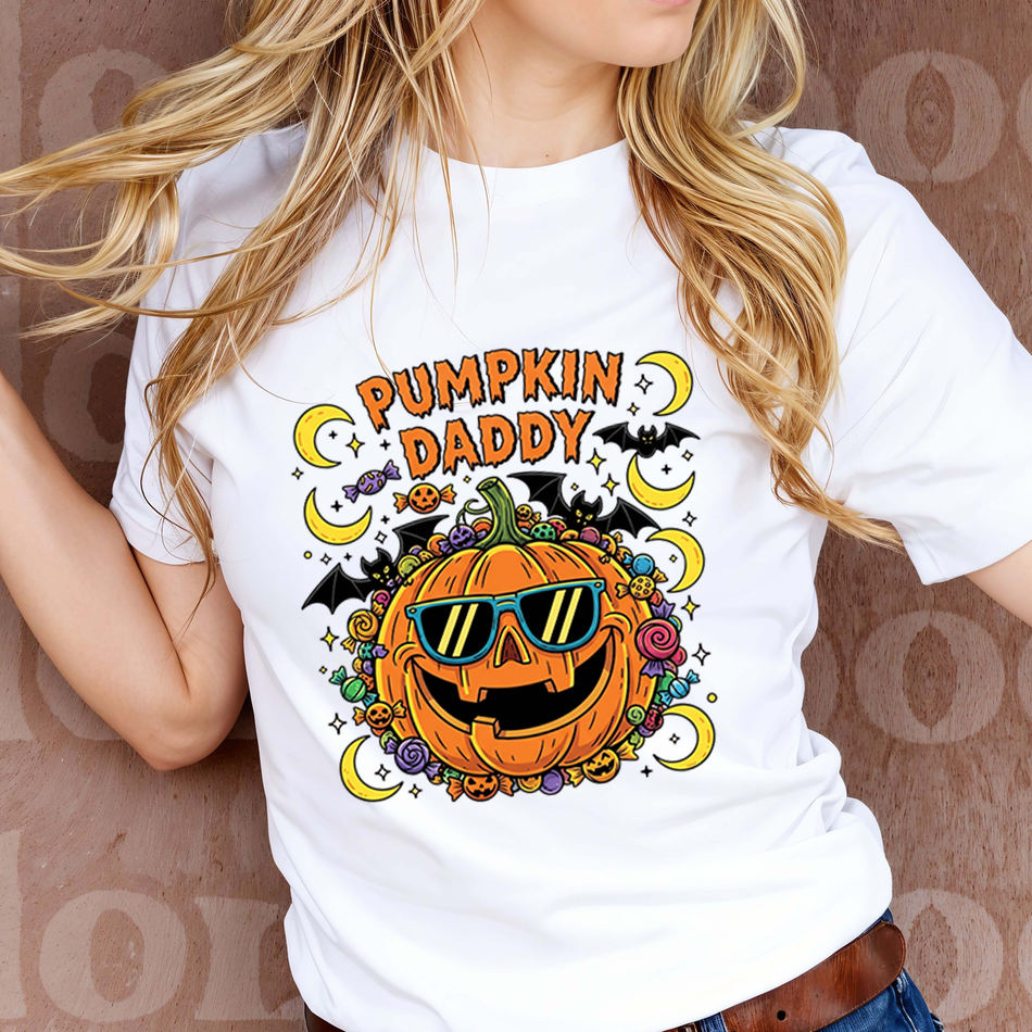 Pumpkin Daddy PNG | Halloween Sublimation Design | Spooky Jack-o'-Lantern Clipart | Instant Download - C109