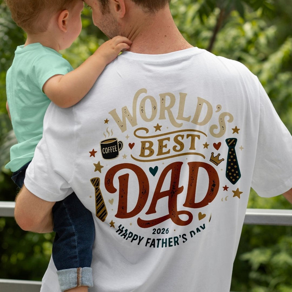 World's Best Dad PNG - Retro Vintage Father's Day Shirt A 1622
