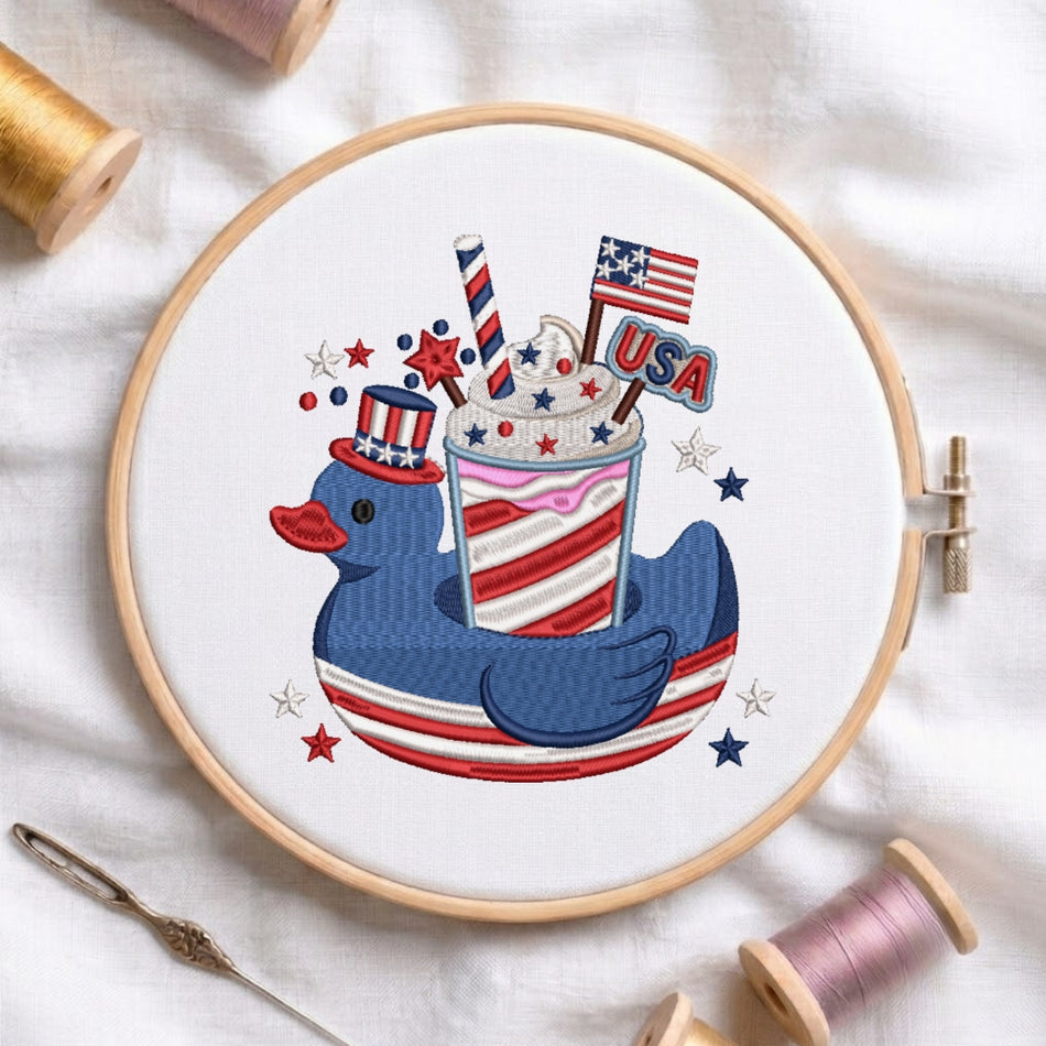 Festive Patriotic Rubber Ducky and Summer Drink Machine - ED 295
