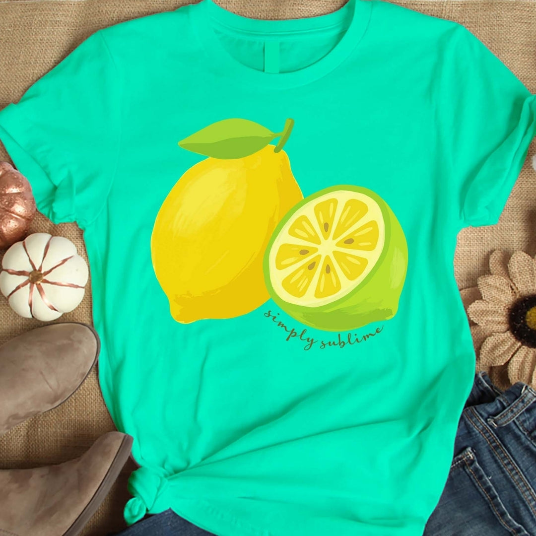 Simply Sublime Lemon Lime T-Shirt | Citrus Graphic Summer Tee