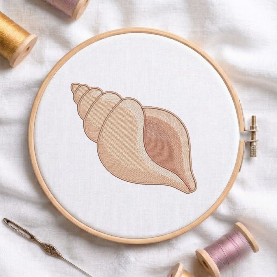 Seashell Machine Embroidery Design ED 482.8