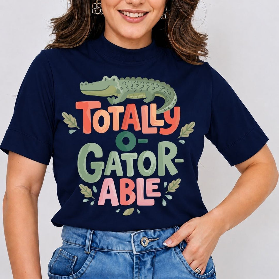 Totally Gatorable PNG - Cute Alligator Pun Retro Shirt A 1620