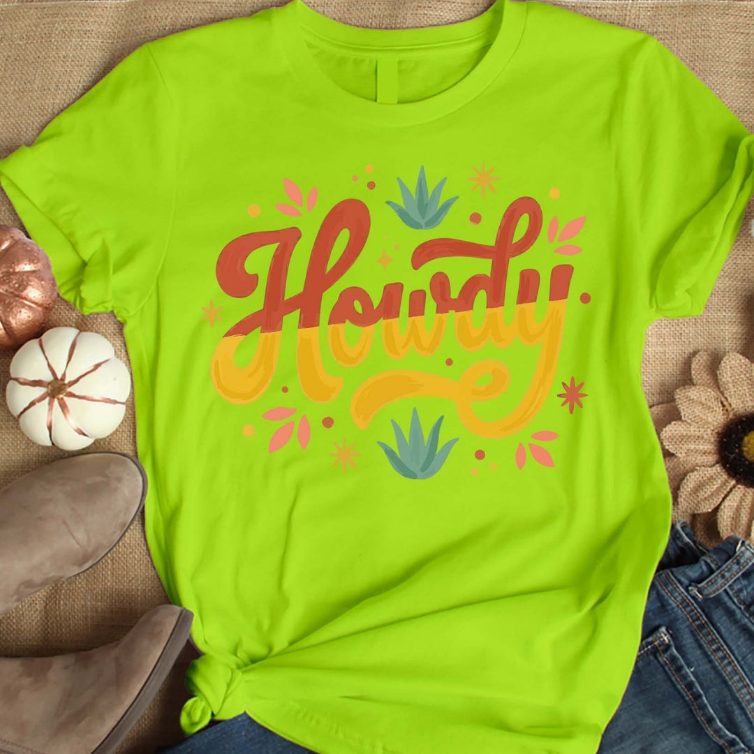 Howdy Western Shirt Cute Cowgirl Graphic Tee for Women