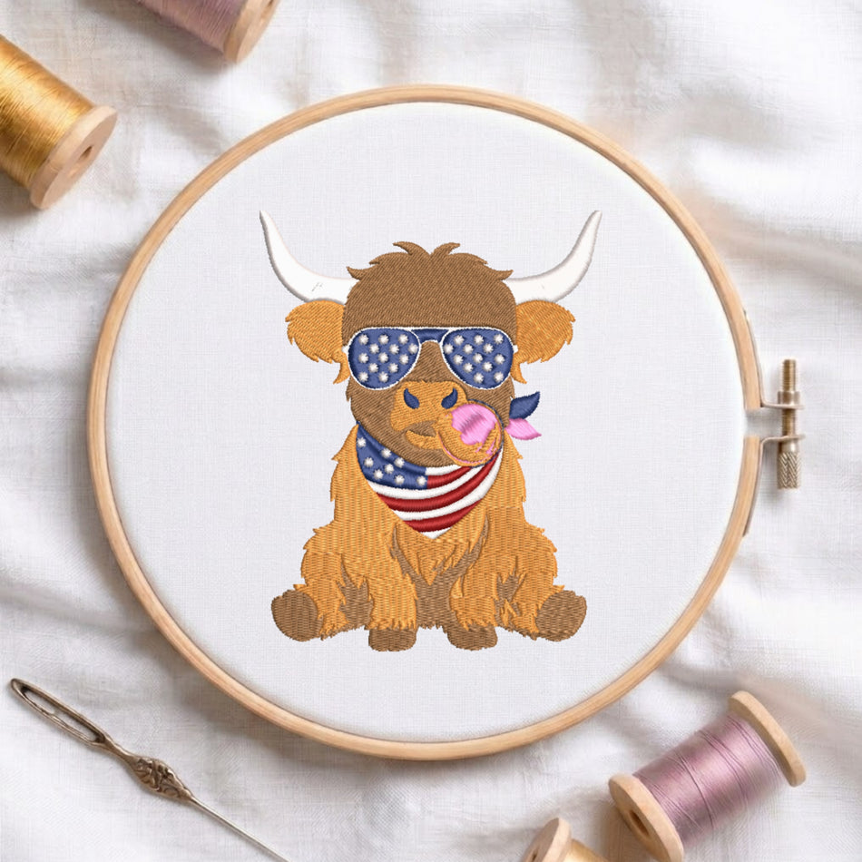 Cow Machine Embroidery Design ED 274