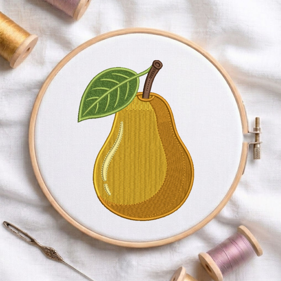 The "Better Together" embroidery design centered in a wooden embroidery hoop, surrounded by embroidery thread spools and a needle.