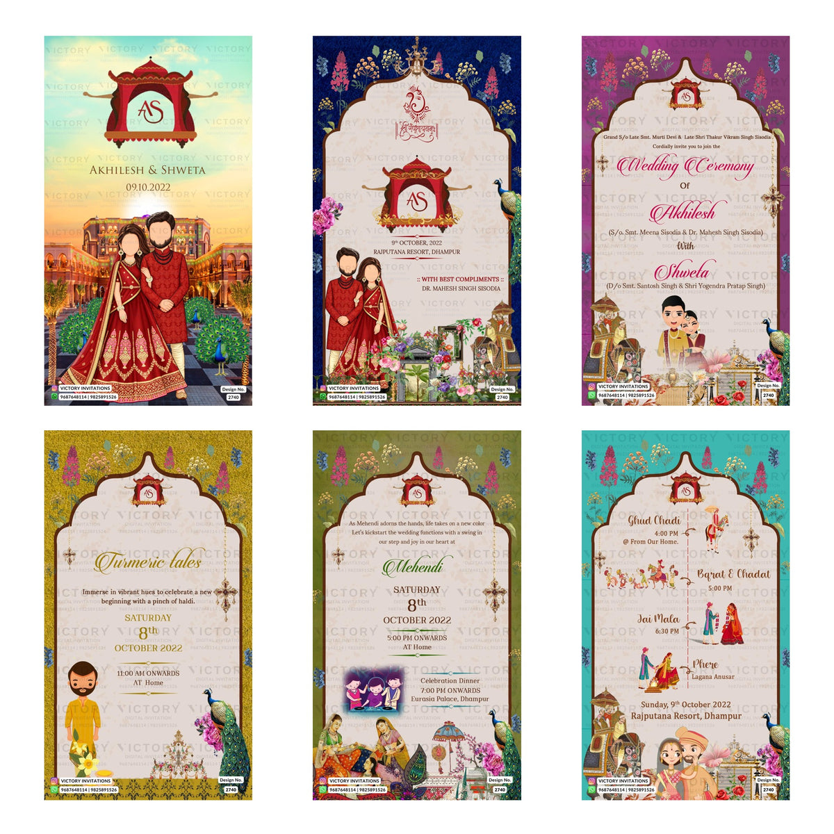 Wedding Ceremony Invitation Template, Editable Digital Wedding Invite, Printable Indian Marriage Ceremony Bundle, Personalizable Cultural Event Design   