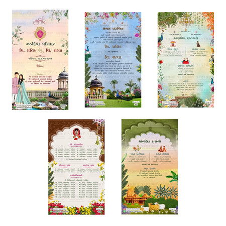 Wedding Ceremony Invitation Template, Editable Digital Wedding Invite, Printable Indian Marriage Ceremony Bundle, Personalizable Cultural Event Design   