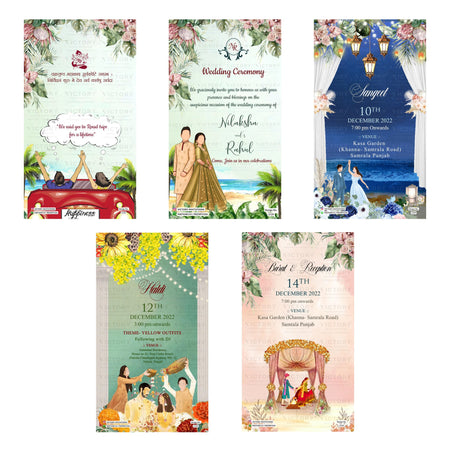 Nilaksha & Rahul Wedding Ceremony Invitation Template, Editable Digital Indian Marriage Invite, Printable Cultural Ceremony Bundle, Personalizable Event Design   